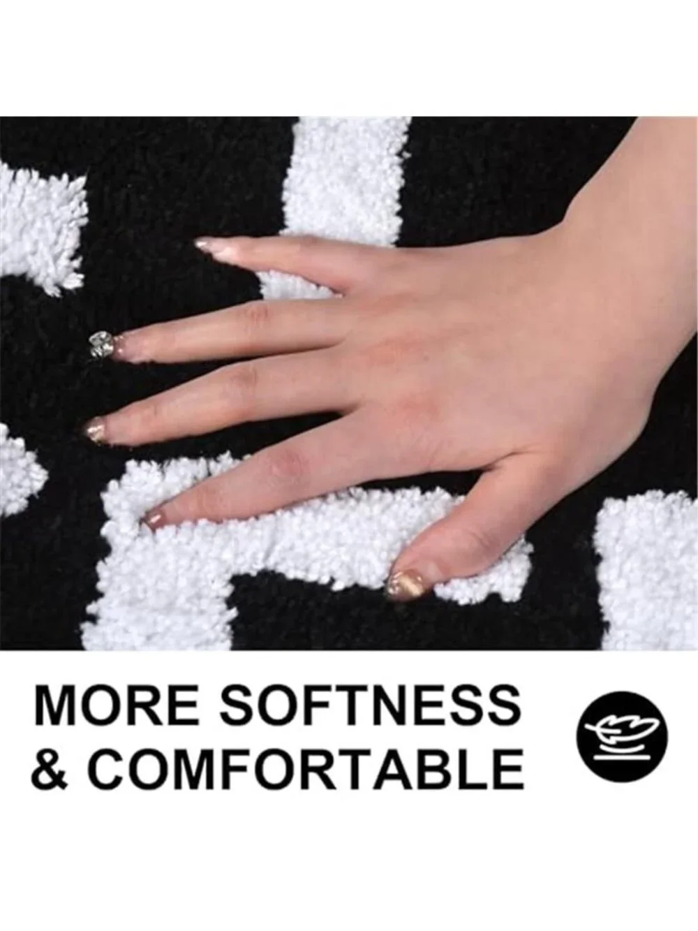 Funny Get Naked Bath Mat Black Microfiber Soft Absorbent Non Slip Rug